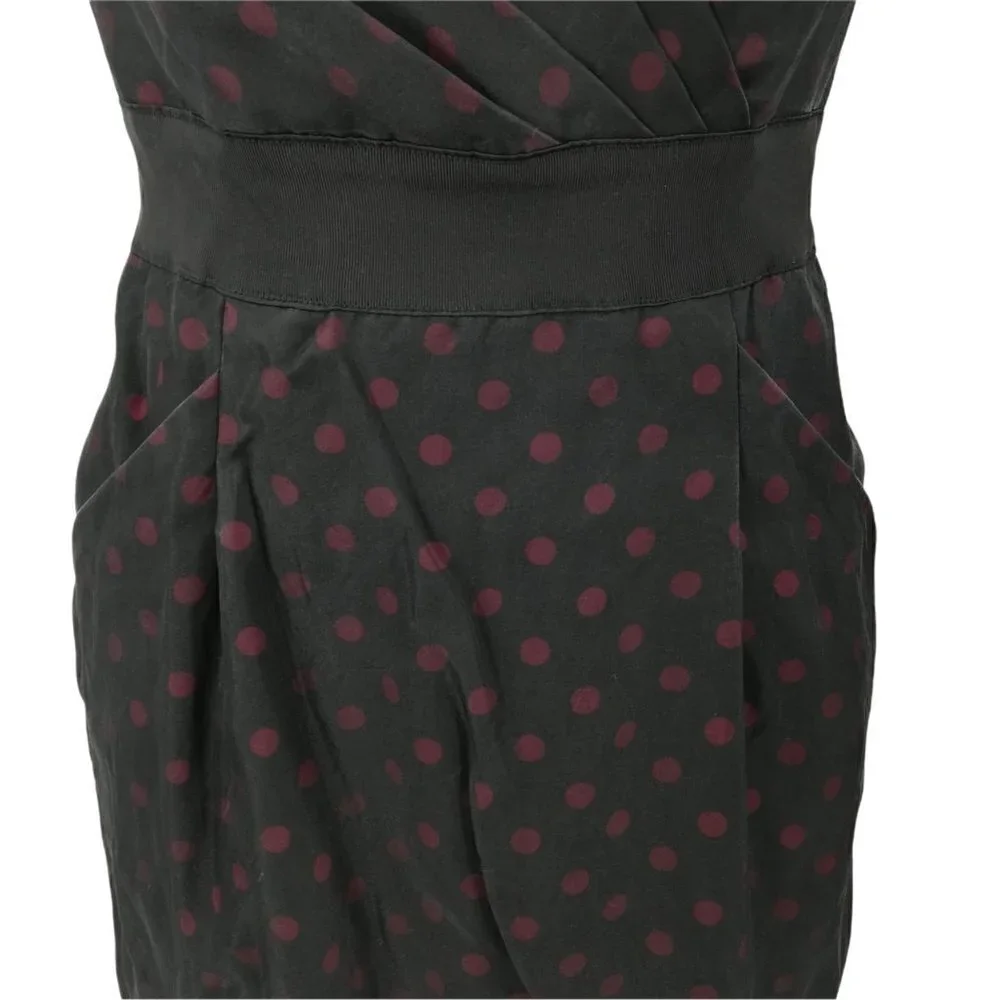 White House Black Market Polka Dot Strapless Party Dress Size 2 WHBM Silk LBD - Picture 3 of 12